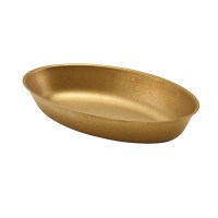 Gold Vintage Steel Oval Dish